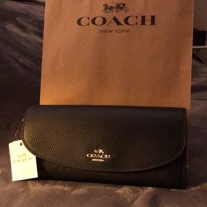 Coach long slim wallet NWT